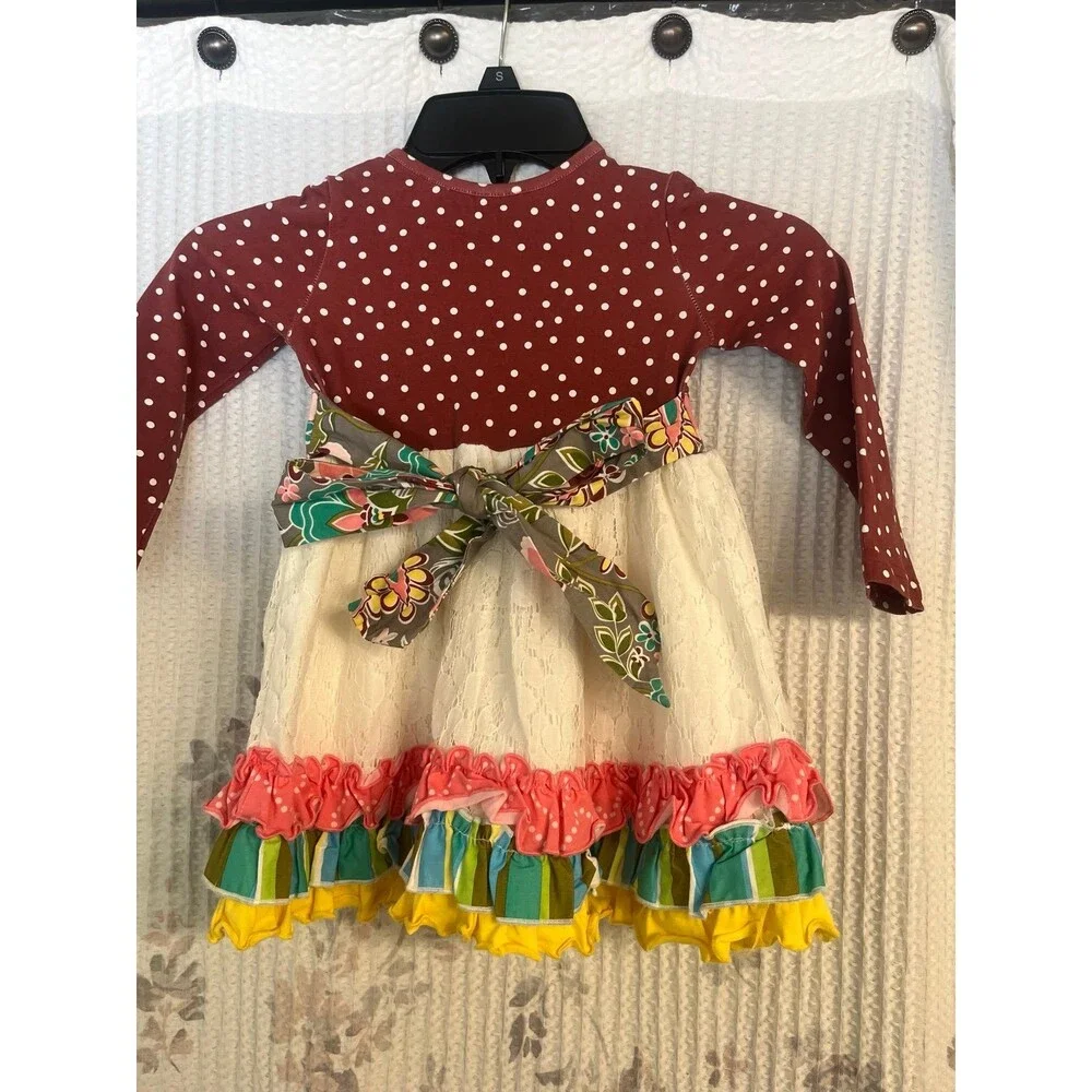 Adora-Bay Ruffled Patchwork Dress 2T - Picture 5 of 8